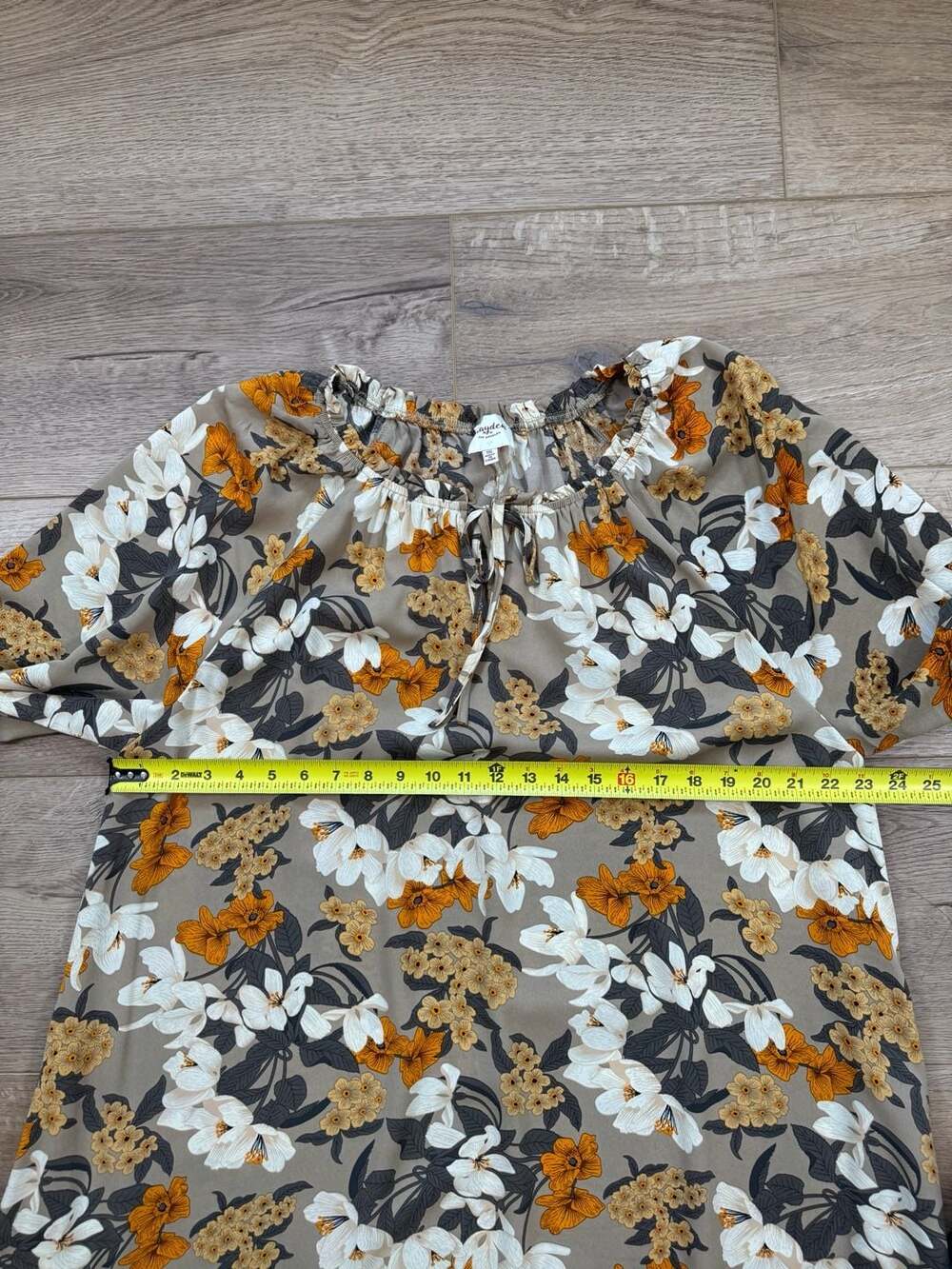 Hayden Los Angeles Floral Tiered Maxi Dress 1XL Long Sleeve Pockets Boho - Picture 6 of 12